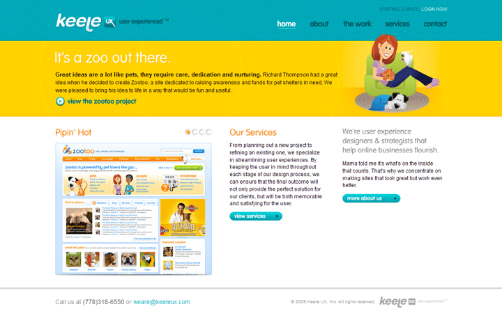 Keele UX website preview